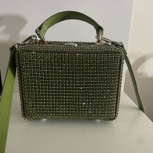 Brandon Blackwood mini Trunk Bag PERIDOT MINI CRYSTALS